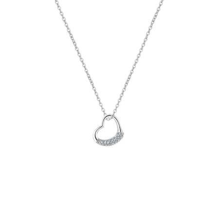 heart silver 925 necklace prasseur