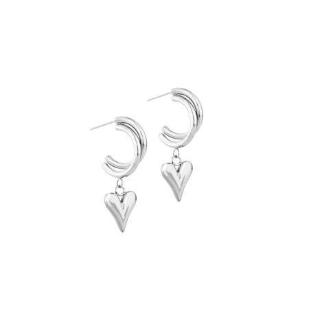 Eva Silver Stainless Steel Earrings
